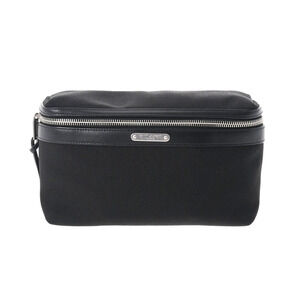 SAINT LAURENT Belt Bag Waist Black Canvas Calfskin Body